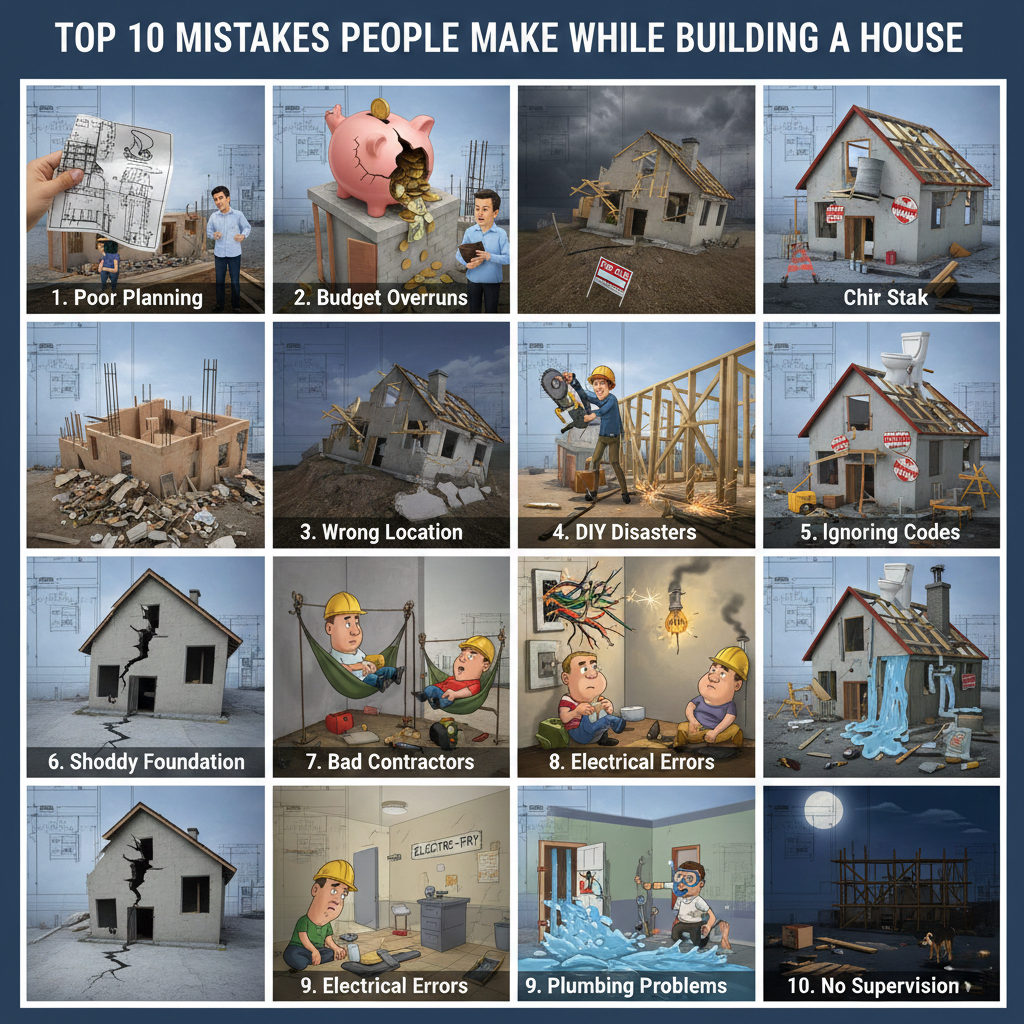 Top 10 Mistakes People Make While Building a House (And How to Avoid Them)