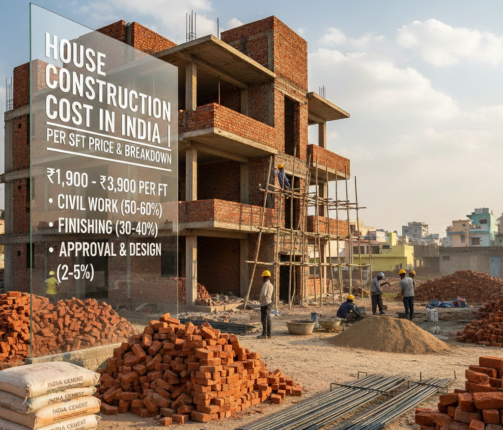 House Construction Cost in India | Per Sq Ft Price & Breakdown